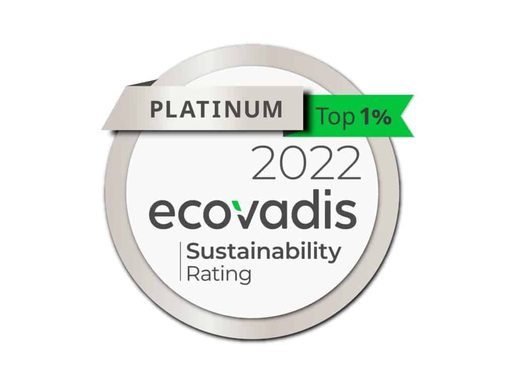 Médaille platinum Ecovadis
Top 1%