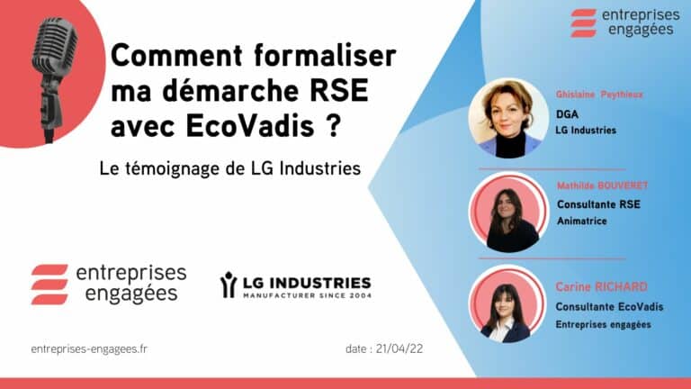 ImageWebinaire LG Industries , comment formaliser ma démarche RSE avec EcoVadis