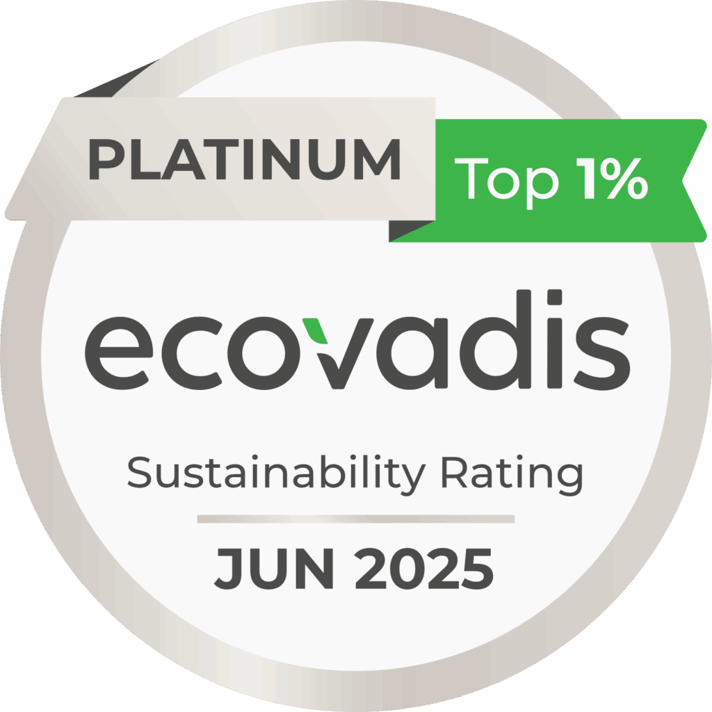 Médaille EcoVadis platine obtenue par Entreprises engagées en juin 2025